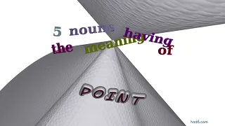 point - 5 nouns which are synonym to point sentence examples