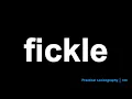 Fickle Definition