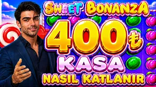 SWEET BONANZA KÜÇÜK KASA | 400₺ KASA NASIL KATLANIR | SLOT OYUNLARI | SLOT TAKTİK #sweet#slot#casino