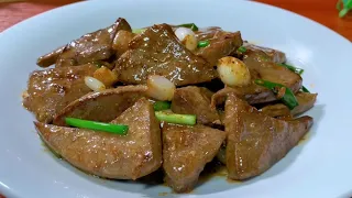 豬肝鮮嫩不腥有秘訣！多加這兩步，外焦里嫩，比飯店好吃100倍 🤤 My dad's Chef's Secret to Perfect Pork Liver No Odor, Super Tender❗