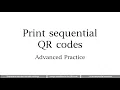 How to print serial number QR codes