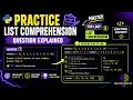 Python List Comprehension Practice Questions with Solutions Explained Master For Loop