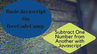 Subtract One Number from Another with Javascript freeCodeCamp Basic Javascript