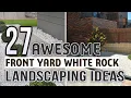 27 Awesome Front Yard White Rock Landscaping Ideas
