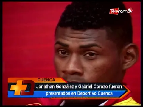 Jonathan González y Gabriel Corozo fueron presentados en Deportivo Cuenca