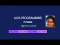 Lesson 43 Arrays Part 4 - User-defined Objects as Arrays