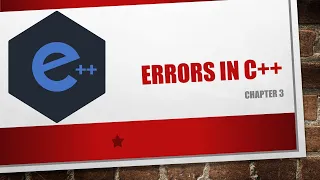Errors In C Chapter 3 Programming In C