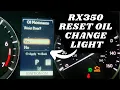 Lexus RX350 Reset Maintenance Required Light 2016-2022