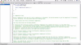 6 8 Part 1 Temperature Class - Java