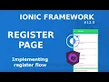 Ionic Tutorial 5 - Register Page