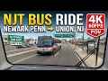 NJ Transit Bus Newark Penn Station to Union NJ Route Tour