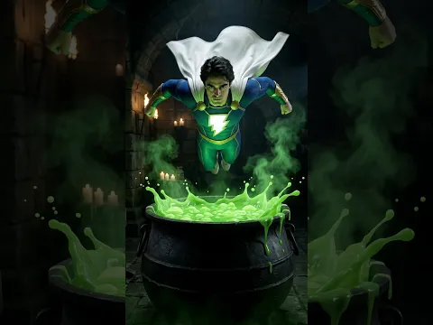 POV: SUPERHERO VS Toxic Witch Cauldron! ⚡️🎃 #shorts #superhero #halloween