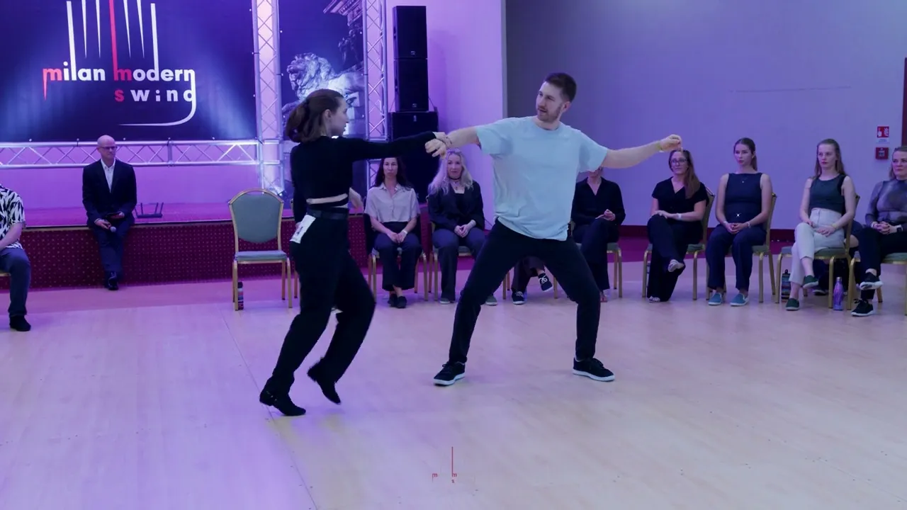 Marcin Kowalczyk & Anastasiya Yuzhakova - 4th place Advanced Jack&Jill - Milan Modern Swing 2024