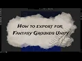 Fantasy Grounds Unity map export