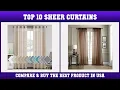 Top 10 Best Sheer Curtains to Buy on Amazon USA Price Review