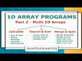 Arrays Programs in java part - 2
