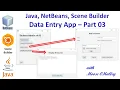 Java NetBeans SceneBuilder - Data Entry App