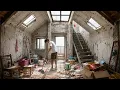 I Turned My Parents Abandoned Dusty Attic Into A Cozy Loft Home - Full DIY Renovation