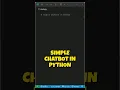 Build a Simple Chatbot in Python in 30 seconds