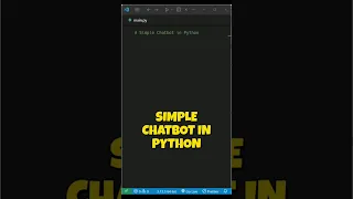 Build a Simple Chatbot in Python in 30 seconds