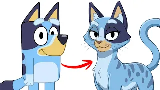 I Turned Bluey Characters Into Cats! 😺