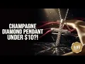 EverTrue Simulated Champagne Diamond Pendant Necklace in Steel