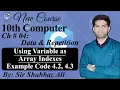 Using Variables as Array Indexes in C Programming 10th Computer Chapter 4 DigitalEducation101