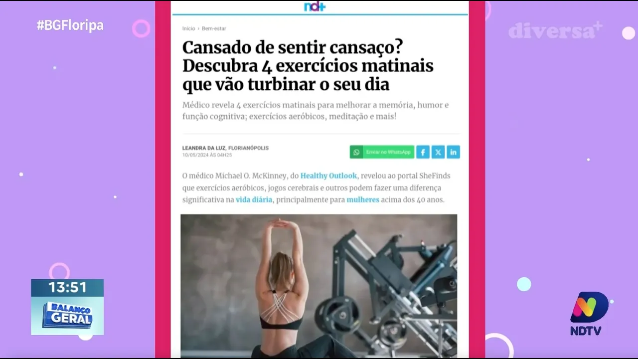 Diversa Mais - Prática de exercícios físicos como aliada contra o cansaço