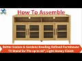 How To Assemble Better Homes Gardens Reading Refined Farmhouse TV Stand Light Honey Finish