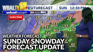 A wet and wintry Sunday forecast in Maryland
