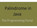 Palindrome in java