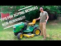 Buy Used John Deere Riding Lawn Mower NON RUNNING - Tips Tricks