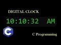 Create a Digital Clock in C programming Mini Projects for beginners Project-1 codingnoman