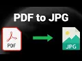 How to Convert PDF to JPG for Free - Fast Easy Method