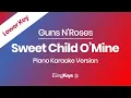 Lagu Sweet Child O’Mine - Guns N’Roses - Piano Karaoke Instrumental - Lower Key