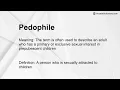 Pedophile Meaning