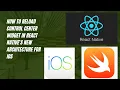 How to Reload Control Center Widget in React Native s New Architecture for iOS