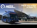 Pace Buses at Elgin TC Metra MD-W Trains - May 2023