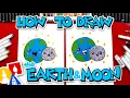 How To Draw The Earth And Moon Buddies For Earth Day