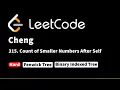 LeetCode 315 Count of Smaller Numbers After Self