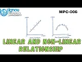 Linear and Non-linear Relationship MPC-006