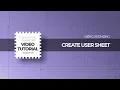 5 Create User Sheet - Turnaround Character Toolkit 3 Tutorial