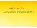 User Defined Function UDF Informatica