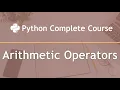 Arithmetic Operators Python Complete Course Part 12