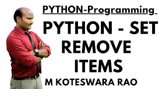 42 Python Set Remove Items
