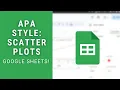 Google Sheets APA Scatterplot Tutorial