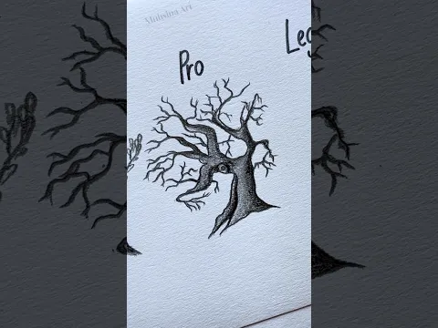 How to draw a tree like a pro 😱 #shorts #craft #art #drawing #crafts #satisfying