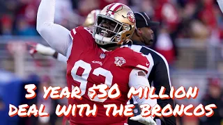 Former 49ers NT D J Jones Signs 3-Year 30 Million Contract With the Denver Broncos