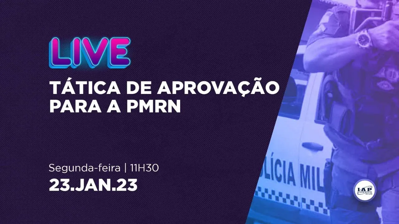 LIVE: TÁTICA DE APROVAÇÃO PARA A PMRN.