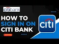 How To Sign in on Citi Bank